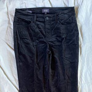 NYDJ Velour Pants Marily Straight Size 6 Black